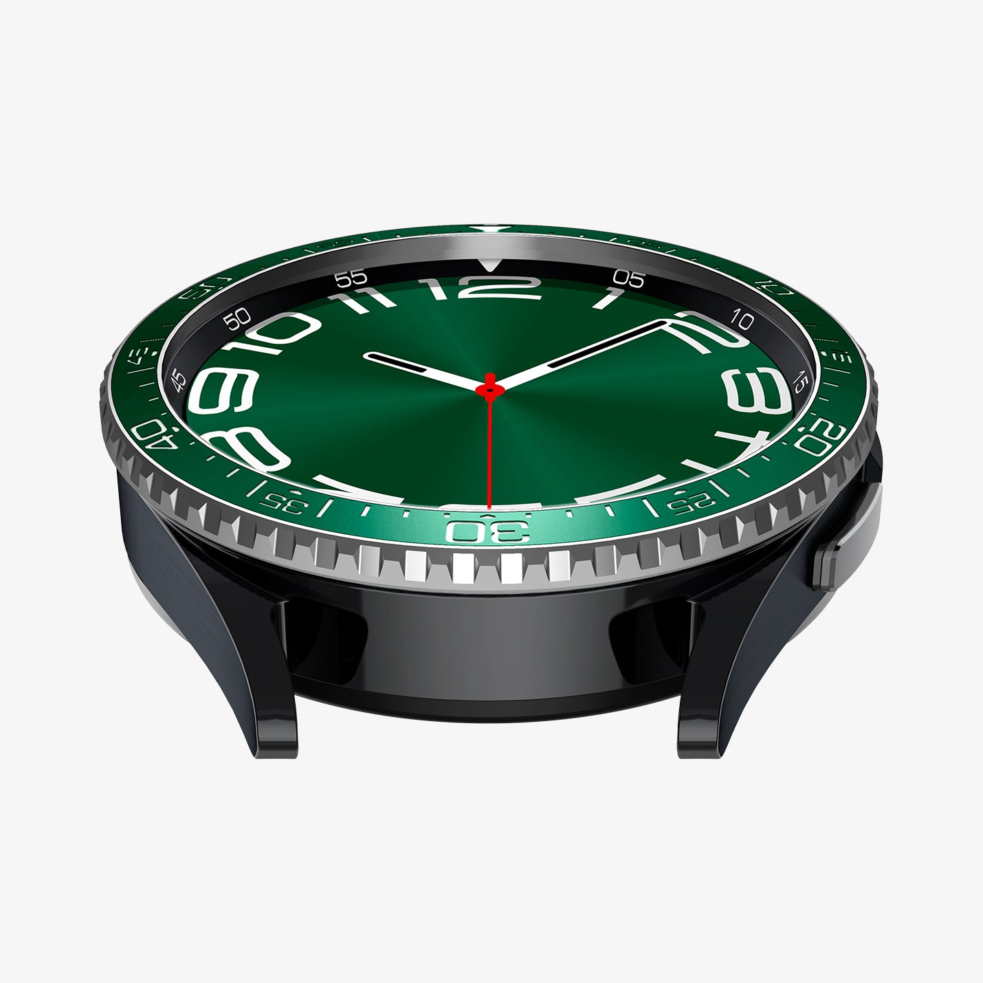 ACS07127 - Watch 6 Classic (47mm) Bezel Tune in Green showing the front and bottom of watch face