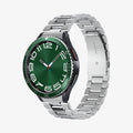ACS07127 - Watch 6 Classic (47mm) Bezel Tune in Green showing the front, side and inside of band