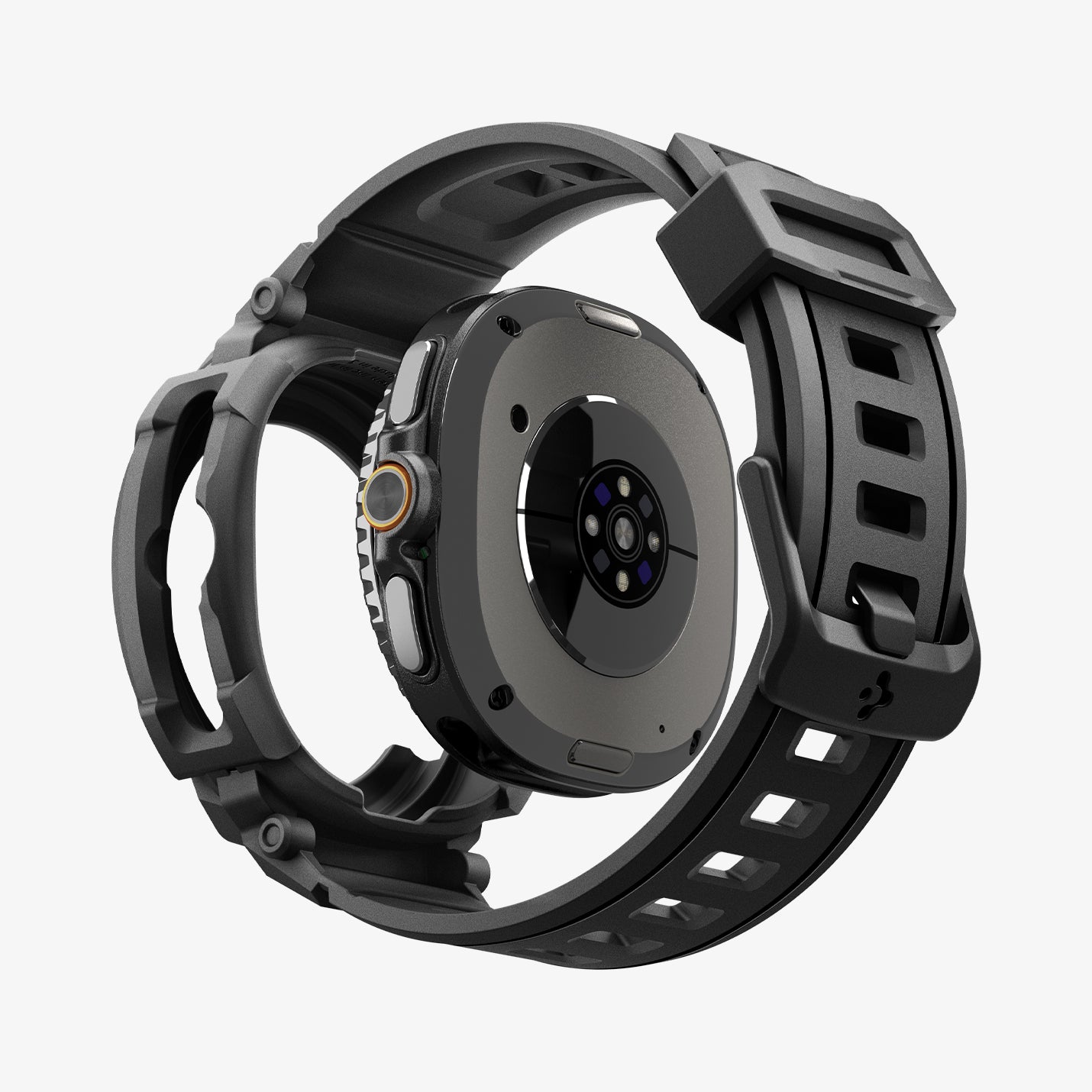 ACS10013 - Galaxy Watch 8 Rugged Armor Pro showing the front, side and bottom