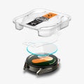 AGL08351 - Galaxy Watch 7 (40mm) GLAS.tR EZ Fit in Clear showing the ez fit tray hovering above the film, screen protector and the watch face