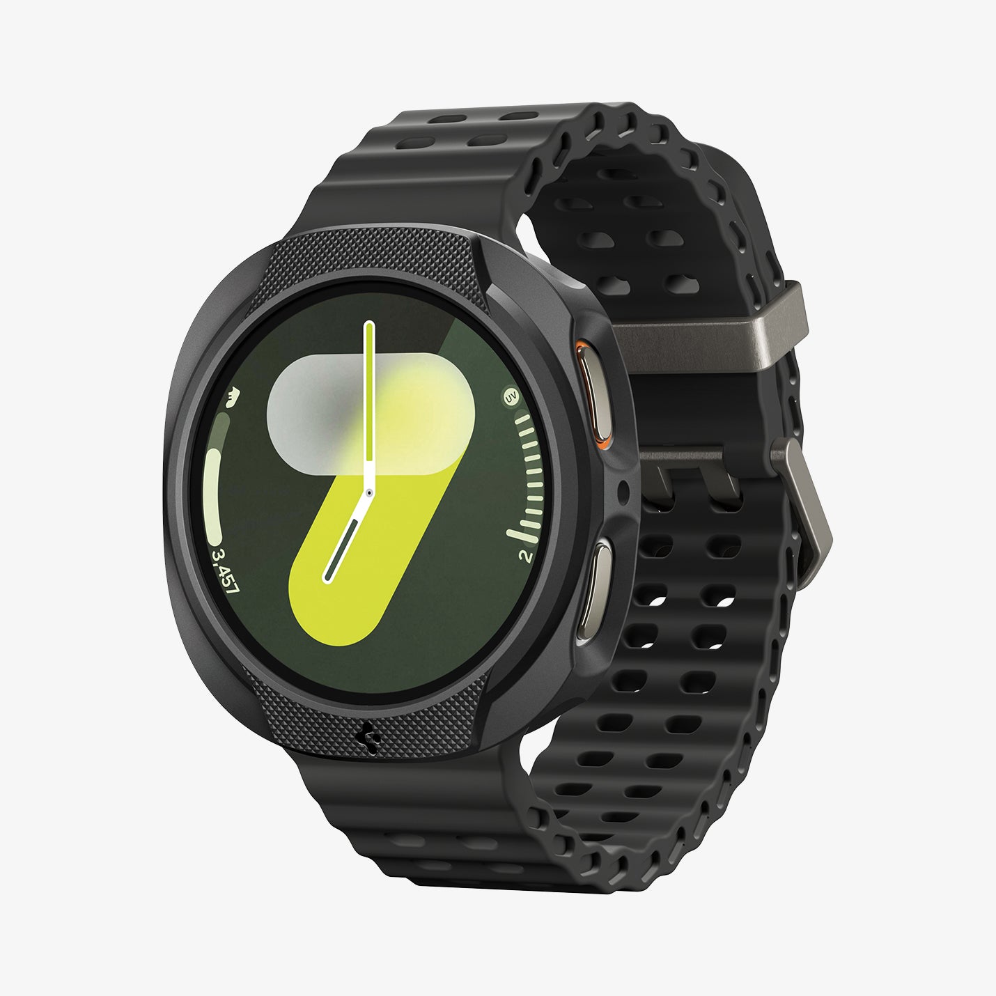 ACS09839 - Galaxy Watch 8 40mm Liquid Air showing the front and partial inside of band