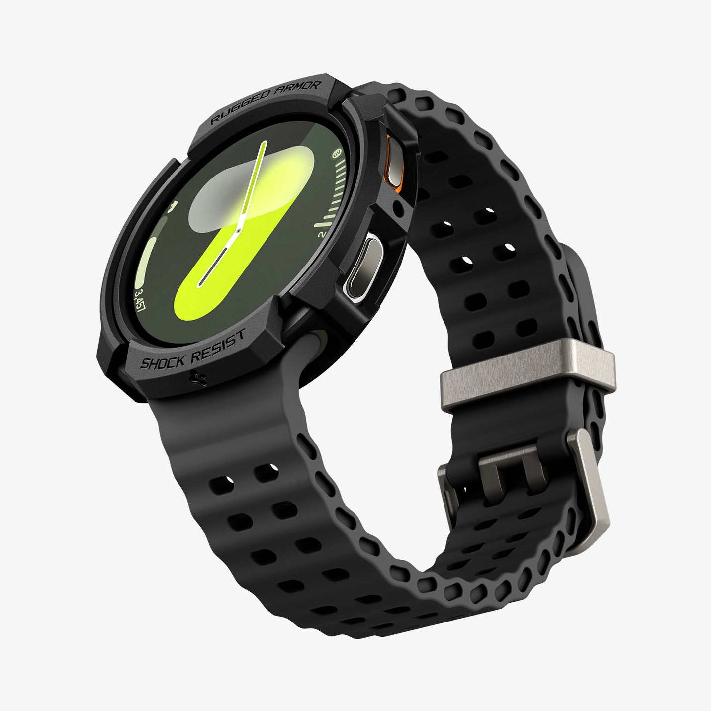 ACS10004 - Galaxy Watch 8 40mm Rugged Armor showing the front, side and bottom