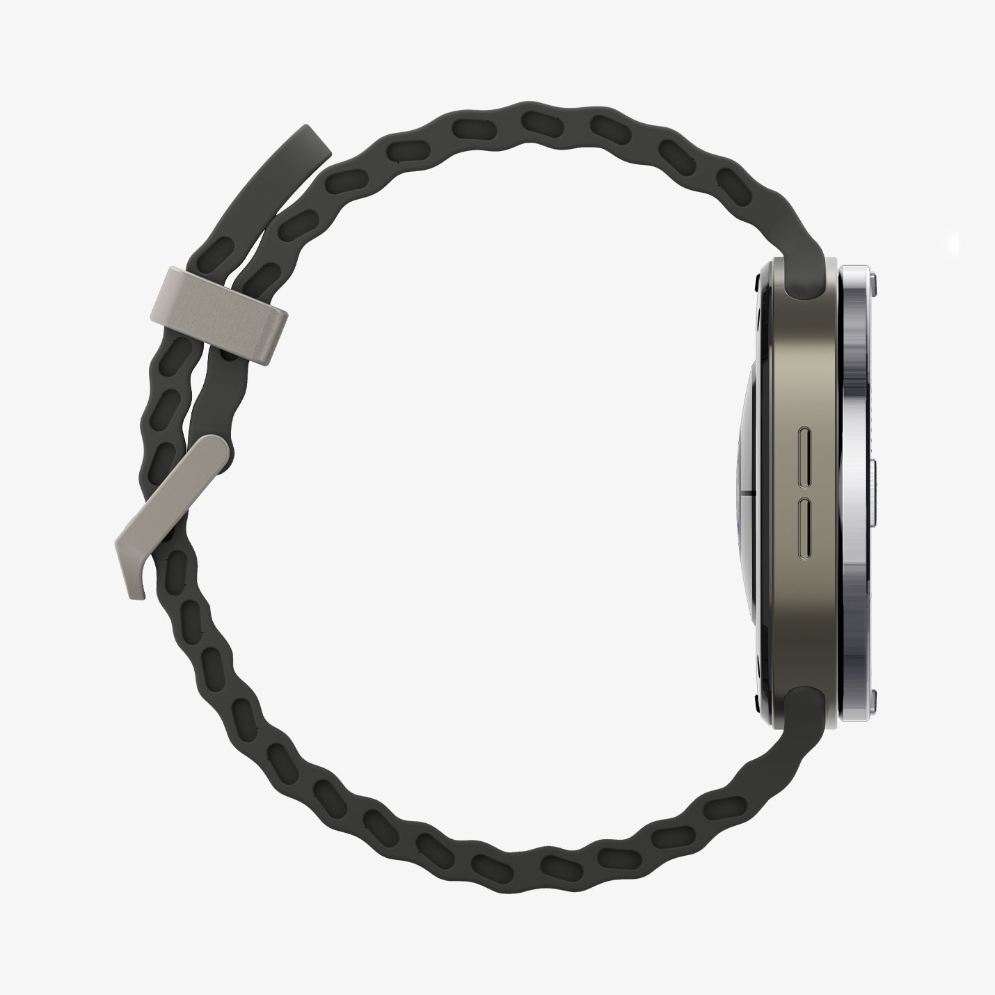 ACS10009 - Galaxy Watch 8 44mm Bezel Tune in sliver showing the side