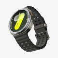 ACS10009 - Galaxy Watch 8 44mm Bezel Tune in sliver showing the front, side and bottom