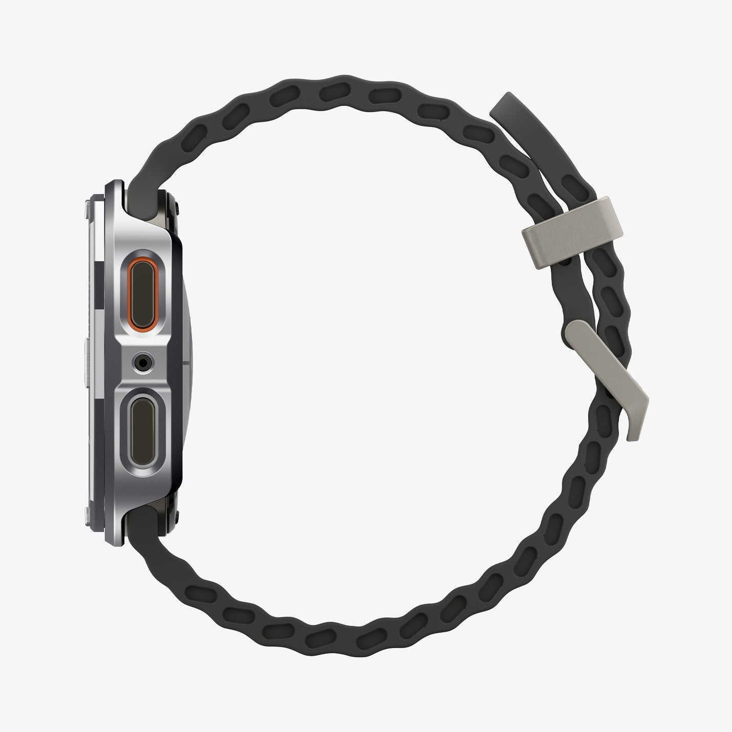 ACS10011 - Galaxy Watch 8 Bezel Tune Pro in sliver showing the side