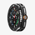 ACS10014 - Galaxy Watch 8 46mm Bezel Tune in black showing the front and side of watch face