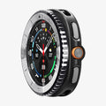 ACS10015 - Galaxy Watch 8 46mm Bezel Tune in sliver showing the front and side of watch face