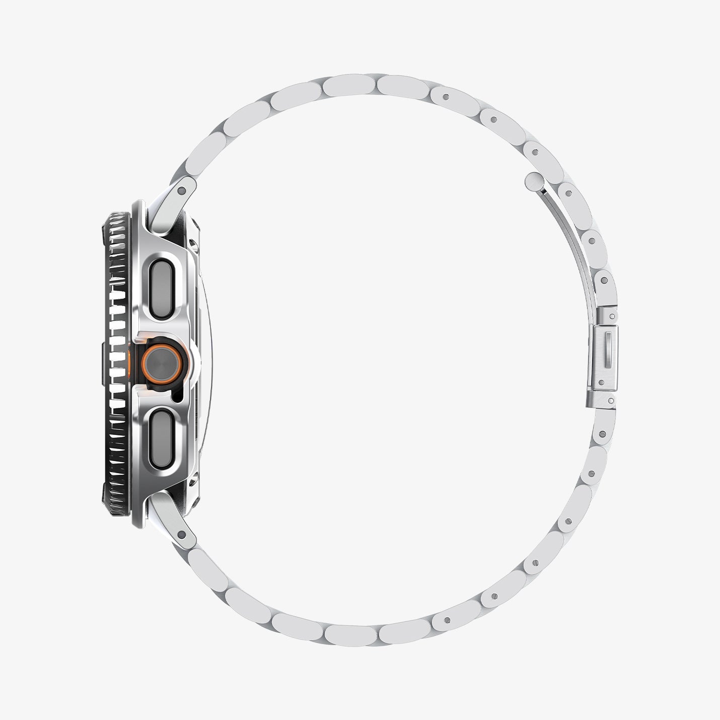 ACS10017 - Galaxy Watch 8 Bezel Tune Pro in sliver showing the side