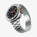 ACS10017 - Galaxy Watch 8 Bezel Tune Pro in sliver showing the front, side and bottom