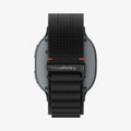 AMP11607 - Galaxy Watch 9 Series WBF1 showing Galaxy Watch 9 watch back with nylon band and Spigen logo detail