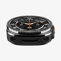 ACS11617 - SWUb Bezel Tune Black showing the case's top-down side view with bezel ridges and silicone band