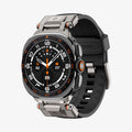 AMP11615 - Galaxy Watch Ultra Series - DuraPro Armor showing an angled view of the Galaxy Watch Ultra with the DuraPro Armor band, highlighting the case buttons and strap texture.
