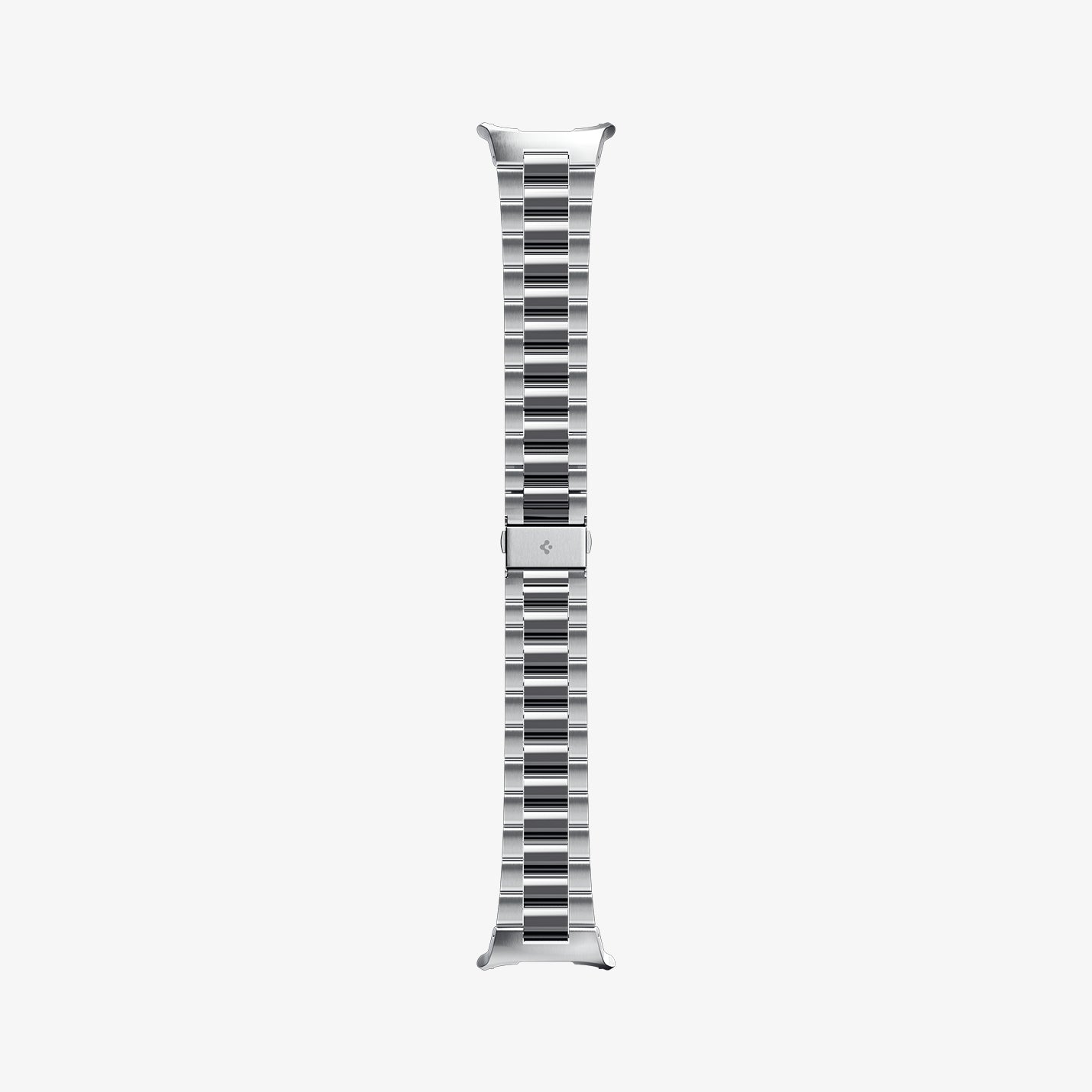 AMP08823 - Watch Ultra (47mm) Modern Fit 316L Band in Silver showing the sides of the watch strap laid out flat