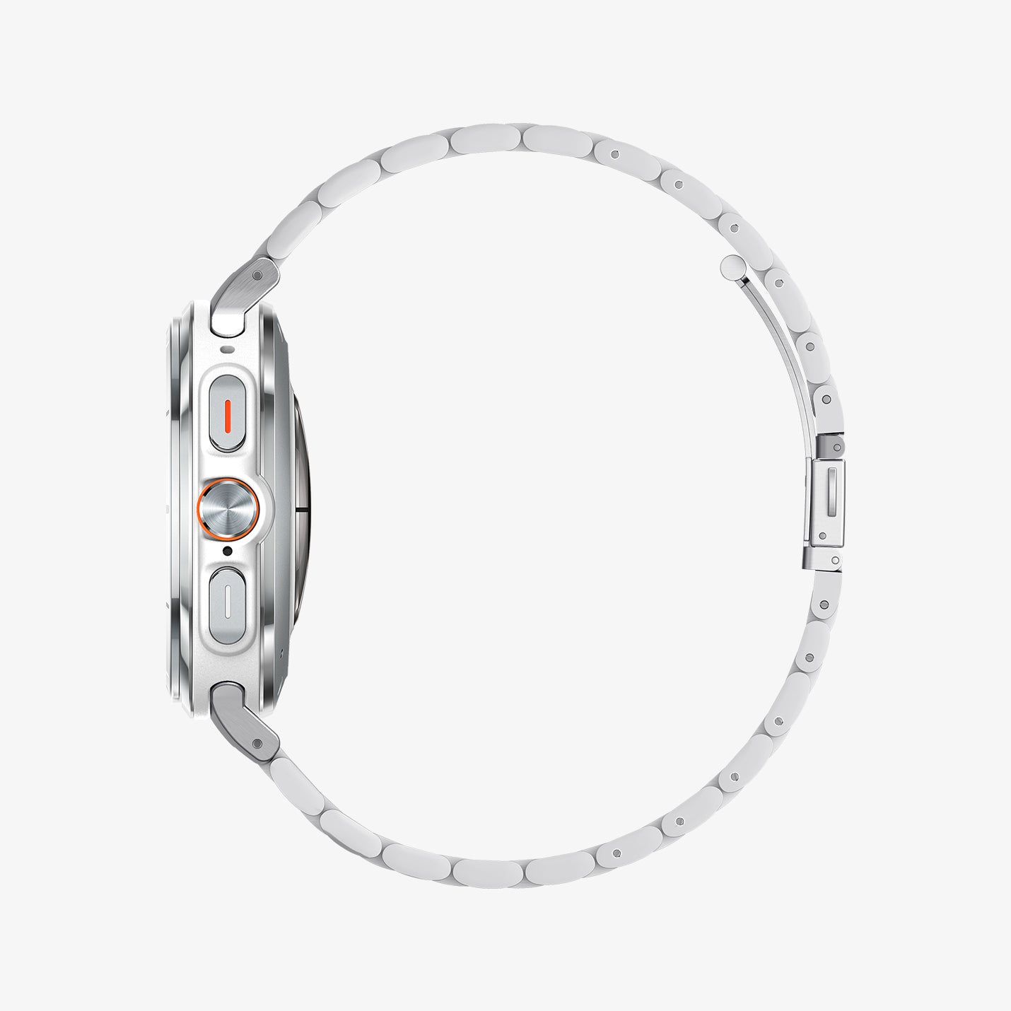 AMP08823 - Watch Ultra (47mm) Modern Fit 316L Band in Silver showing the side facing left