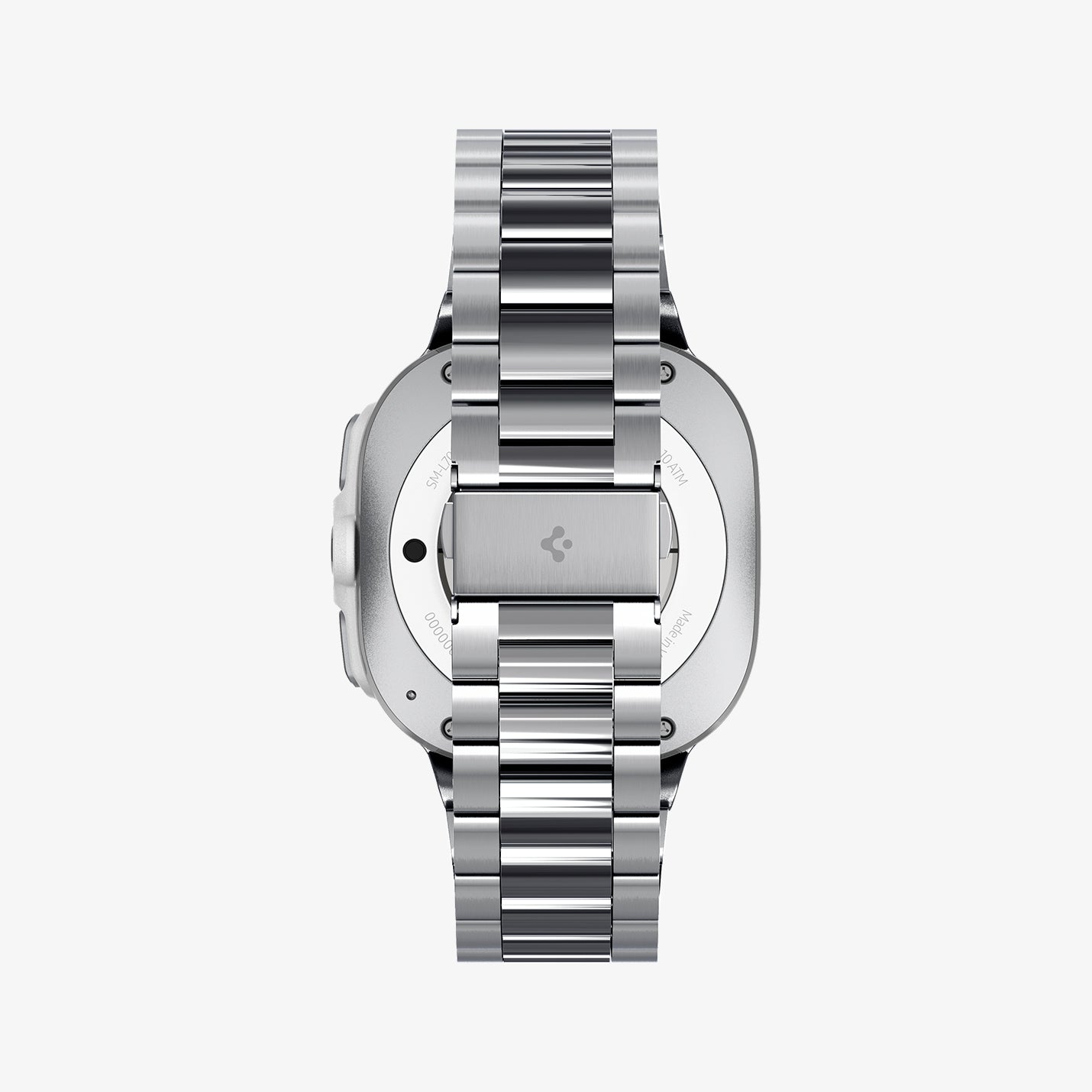 AMP08823 - Watch Ultra (47mm) Modern Fit 316L Band in Silver showing the partial back and bottom