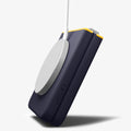 ACS09563 - Galaxy Z Flip 7 Case Nano Pop (MagFit) in blueberry navy showing the back and side with magsafe charger 