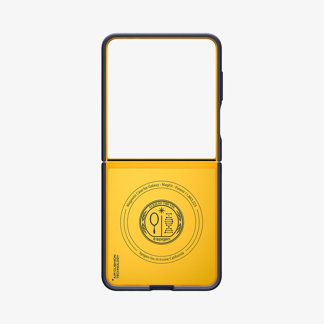 ACS09563 - Galaxy Z Flip 7 Case Nano Pop (MagFit) in blueberry navy showing the back