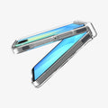 ACS09559 - Galaxy Z Flip 7 Case Ultra Hybrid Pro (MagFit) in clear white showing the side and partial inside