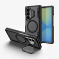 ACS11500 - Galaxy Z Fold 8 Series Optik Armor Pro (Mag Fit) showing Galaxy Z Fold 8 case back, front, and kickstand strap deployed, camera cutout and MagSafe ring