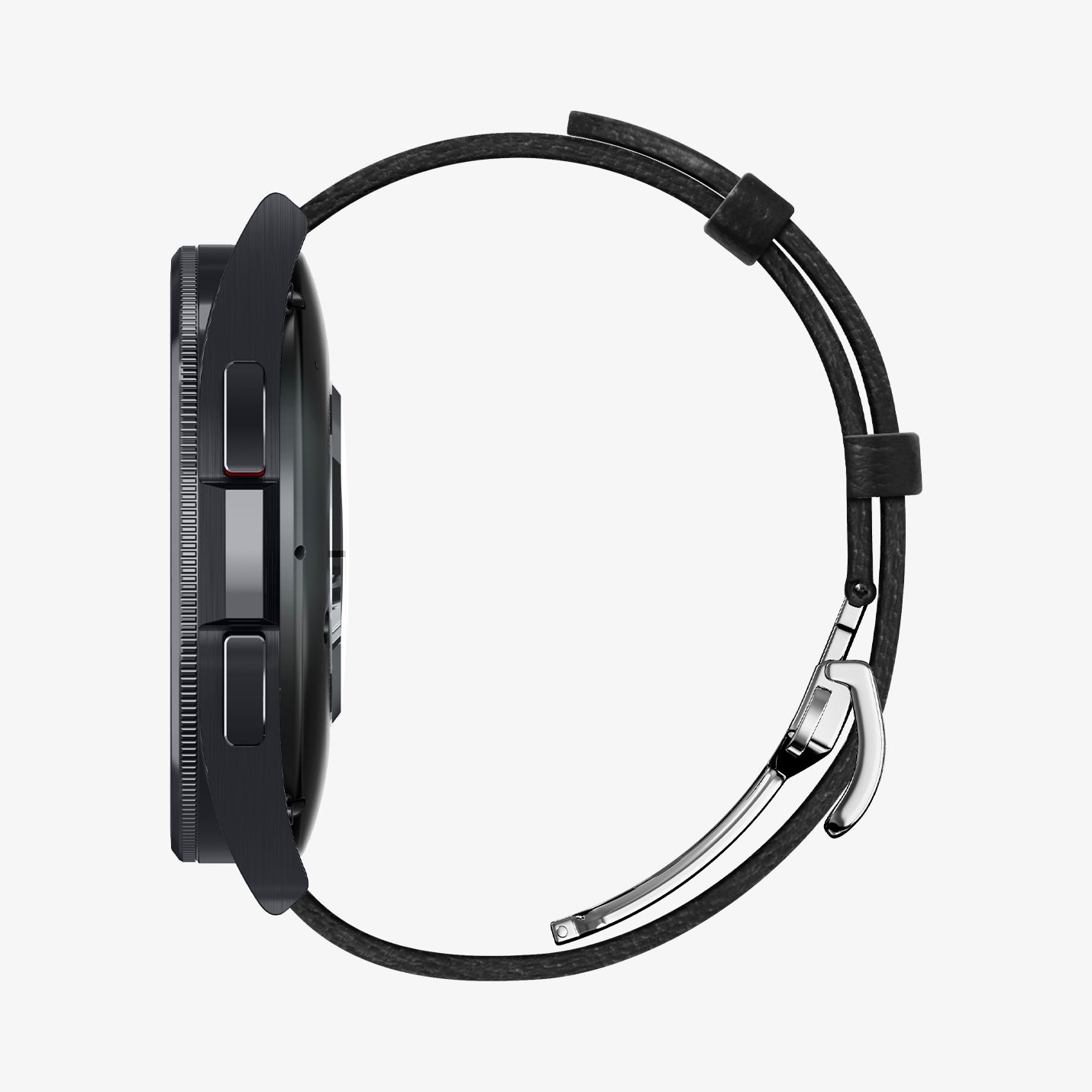 AMP06956 - Galaxy Watch Band Enzo (20mm) in black showing the side
