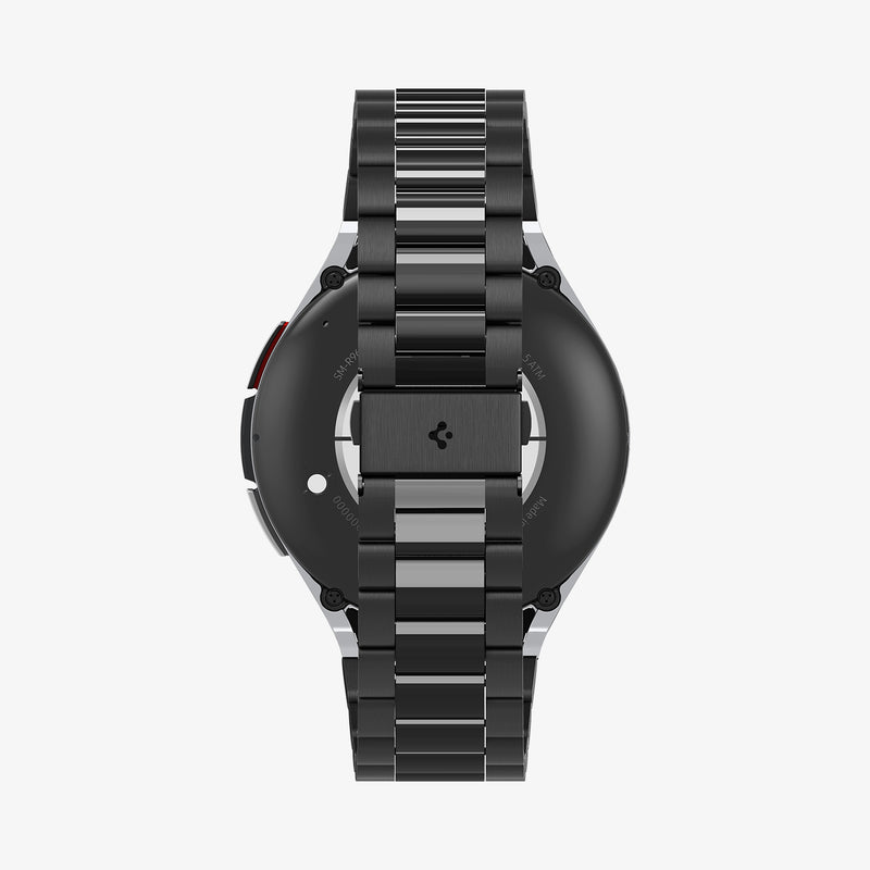 AMP06490 - Watch 6 Classic (47mm) Modern Fit 316L Band in Black showing the partial back and bottom