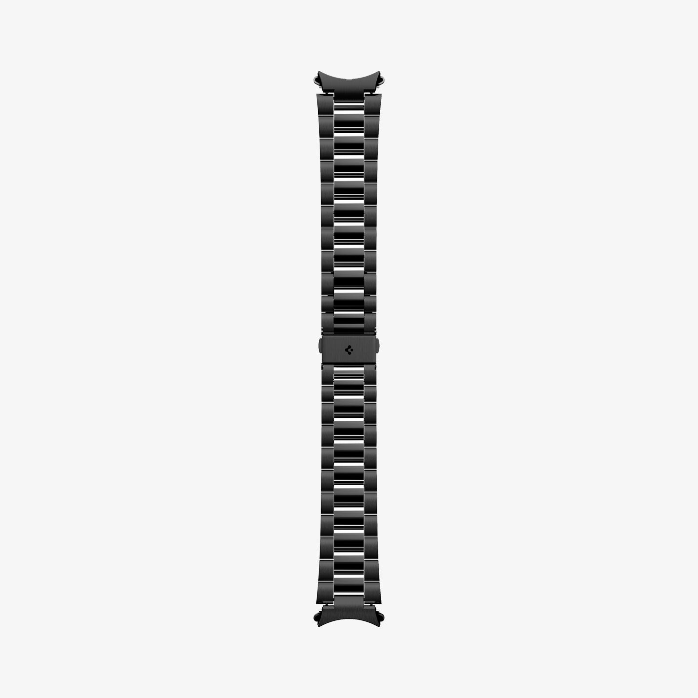 AMP06490 - Watch 6 Classic (47mm) Modern Fit 316L Band in Black showing the sides of the watch strap laid out flat