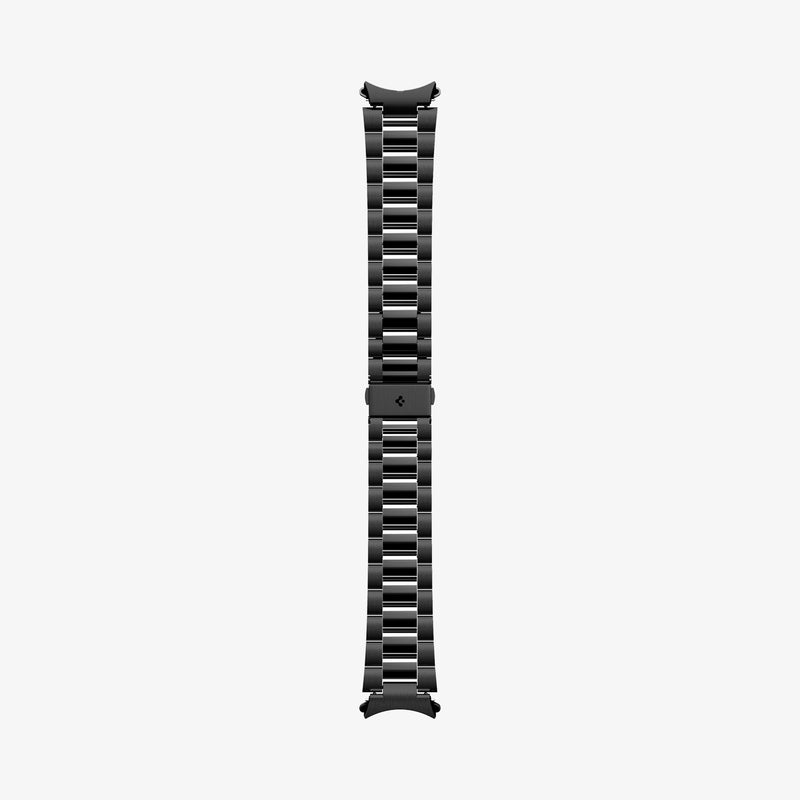 AMP06490 - Watch 6 Classic (47mm) Modern Fit 316L Band in Black showing the sides of the watch strap laid out flat