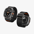 AMP08772 - Galaxy Watch Ultra (47mm) Lite Fit Band in Black showing the front and back