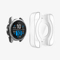 AGL04631 - Garmin Fenix 7s Screen Protector EZ FIT Glas.tR showing the ez fit tray hovering in front of the watch face