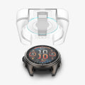 AGL09159 - Fenix 8 (43mm) Glas.tR EZ FIT in Clear showing the ez fit tray hovering above the watch face