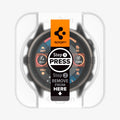 AGL09158 - Fenix 8 (47mm) Glas.tR EZ FIT in Clear showing the front of the alignment tray ready to install