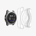 AGL04632 - Garmin Fenix 7 Screen Protector EZ FIT Glas.tR showing the ez fit tray hovering in front of the watch face
