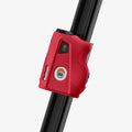 ACS07050 - Bushnell Tour V6 Shift Rangefinder Case Silicone Fit AirTag in red showing the rangefinder attached to golf cart