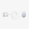 AHP02763 - Google Nest Thermostat Wall Plate in white showing the multiple parts of wall plate hovering behind the google nest