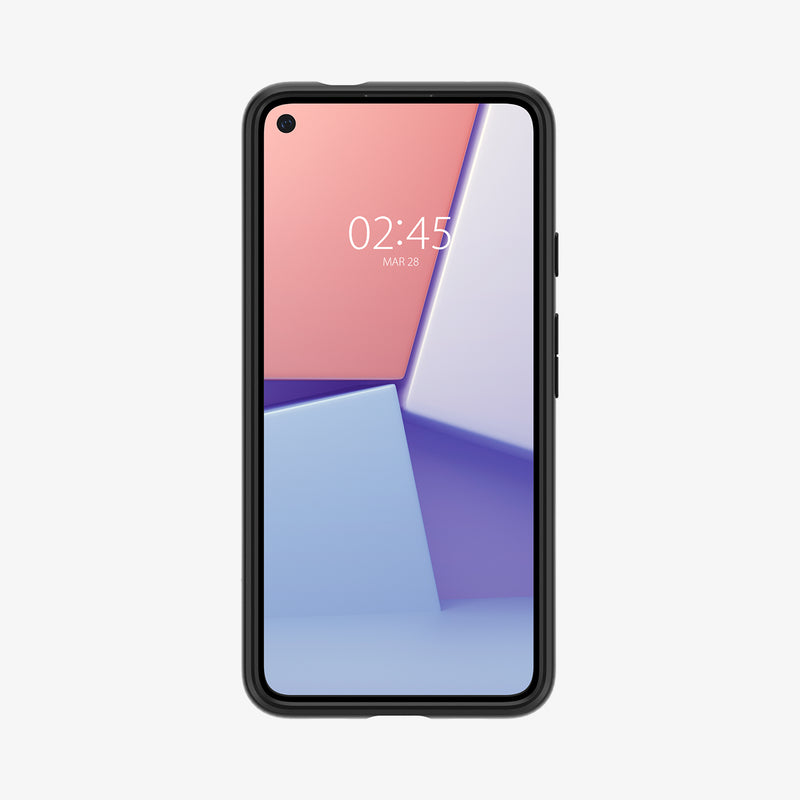 ACS01882 - Pixel 4a (5G) Case Ultra Hybrid in Matte Black showing the front