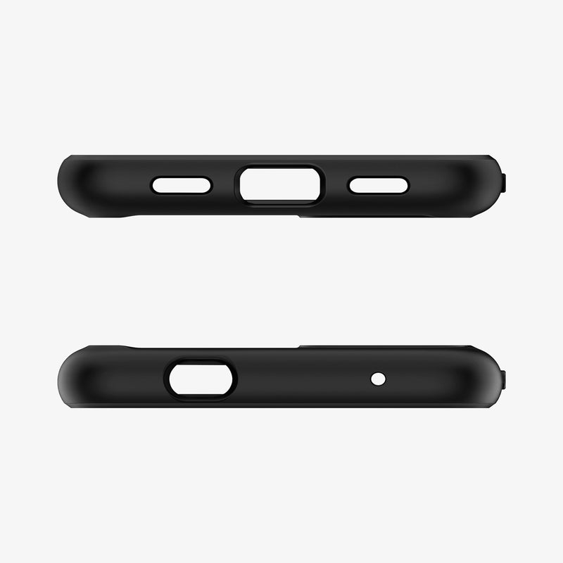 ACS01882 - Pixel 4a (5G) Case Ultra Hybrid in Matte Black showing the top and bottom