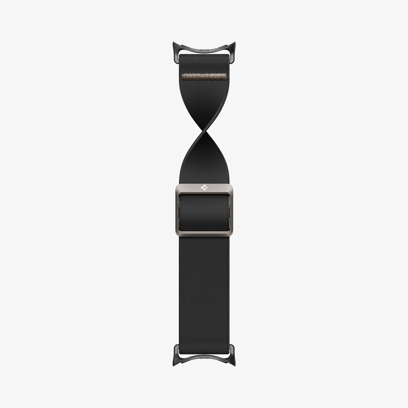 AMP06348 - Pixel Watch 5 (41mm) Lite Fit Black full-length view illustrating the adjustable sliding buckle and streamlined profile.
