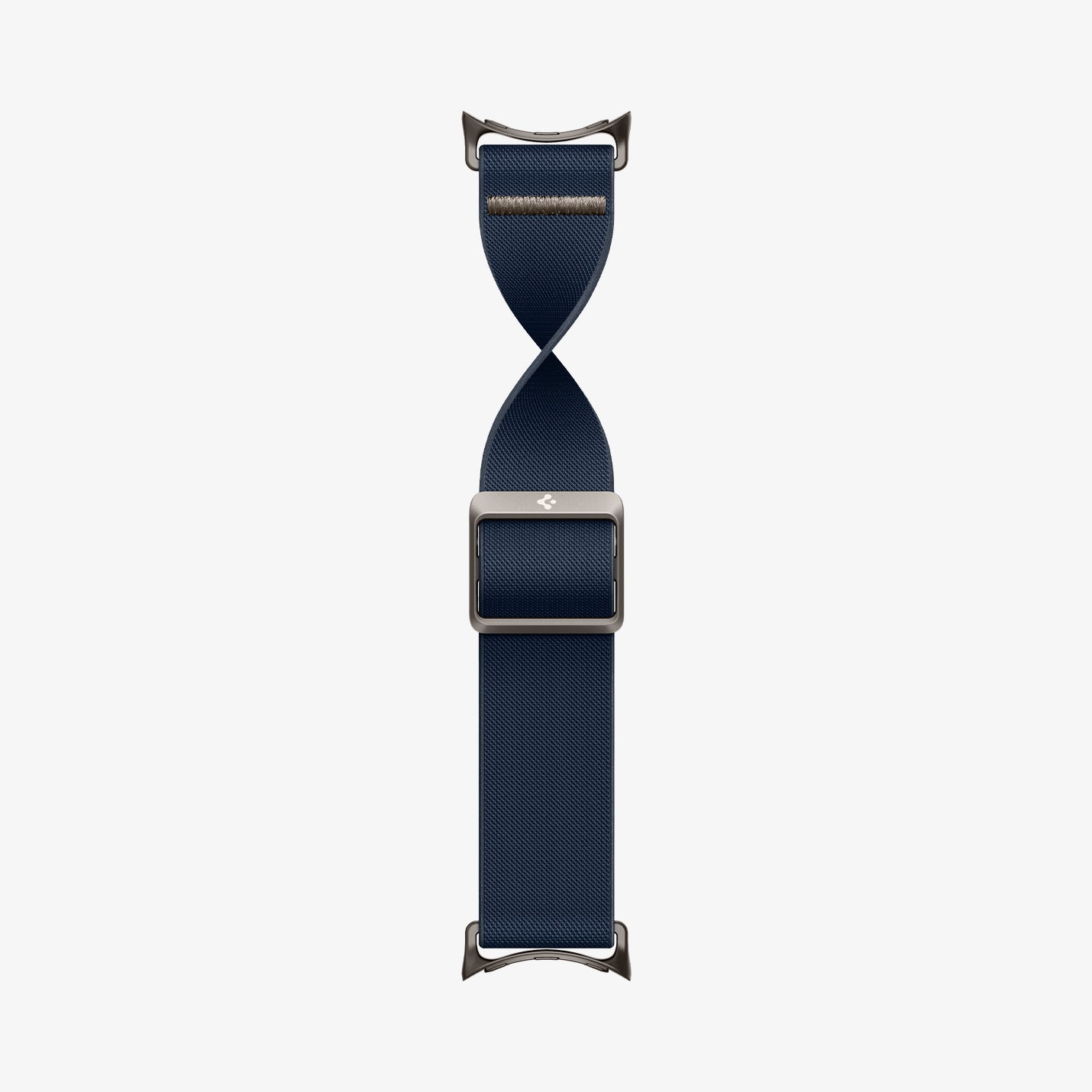 AMP07607 - Pixel Watch 5 (41mm) Lite Fit Navy full-length view illustrating the adjustable sliding buckle and streamlined profile.