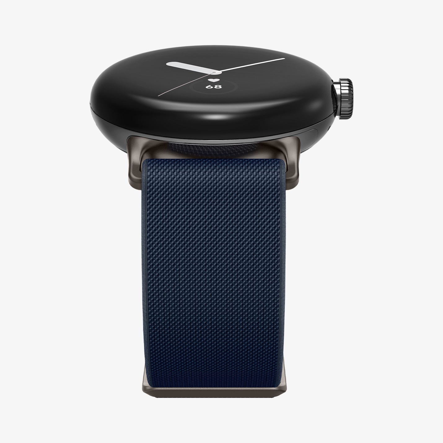 AMP07607 - Pixel Watch 5 (41mm) Lite Fit Navy close-up view highlighting the textured woven material and durable stitching.