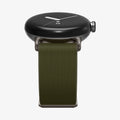 AMP07608 - Pixel Watch Lite Fit in Khaki showing the side and partial bottom