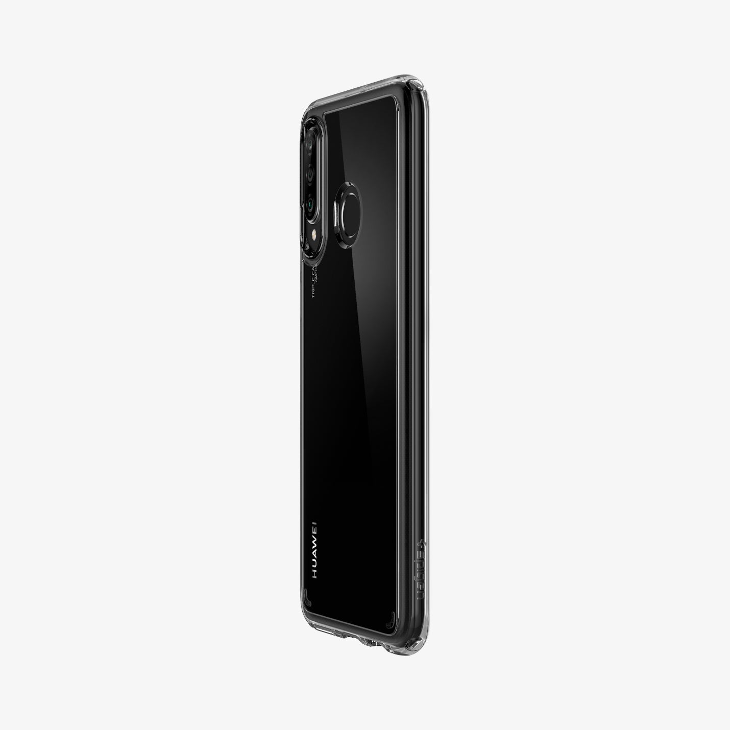 L39CS25741 - Huawei P30 Lite Case Ultra Hybrid in crystal clear showing the back and side