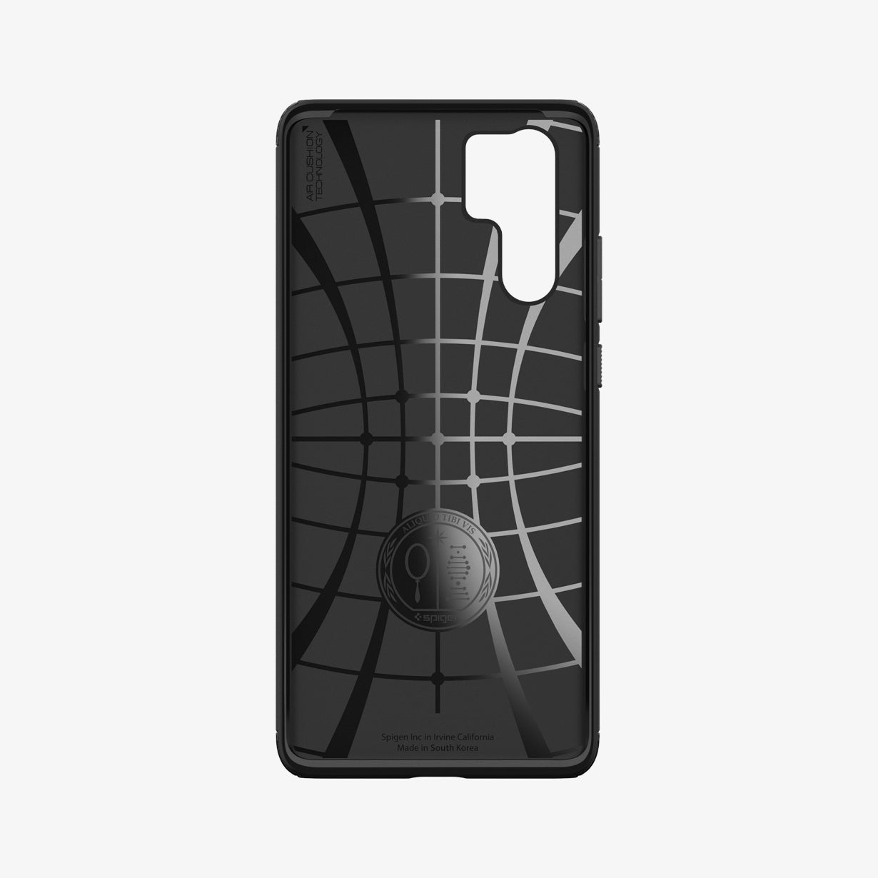 L37CS25725 - Huawei P30 Pro Case Rugged Armor in black showing the inside of case