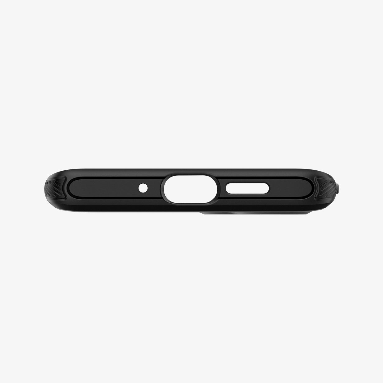 L37CS25725 - Huawei P30 Pro Case Rugged Armor in black showing the bottom
