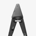 ACS11689 - iPhone Duo Ultra Hybrid Pro (Mag Fit) in Frost Black showing a close-up of the hinge structure designed for smooth folding