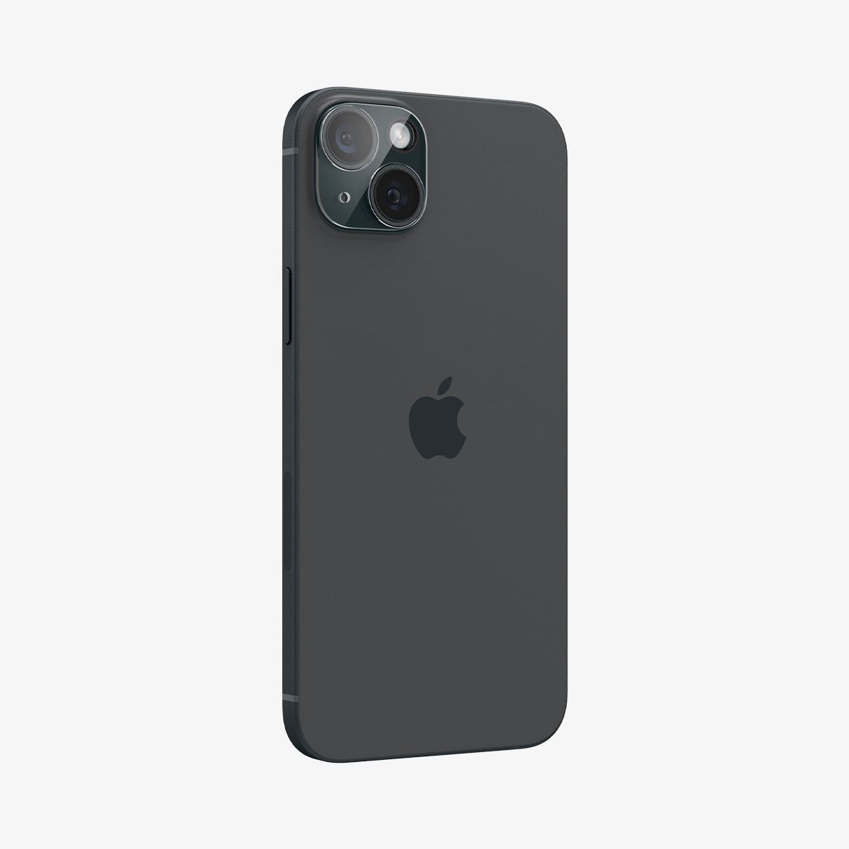AGL06916 - iPhone 15 / 15 Plus Optik Lens Protector in crystal clear showing the back and partial side