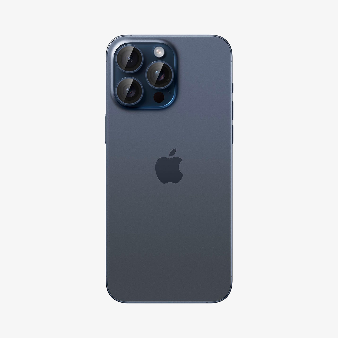 AGL07164 - iPhone 15 Pro / 15 Pro Max Optik Pro Lens Protector in blue titanium showing the back