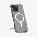 ACS08133 - iPhone 16 Pro Case Ultra Hybrid (MagFit) in Frost Clear showing the back, side and partial bottom