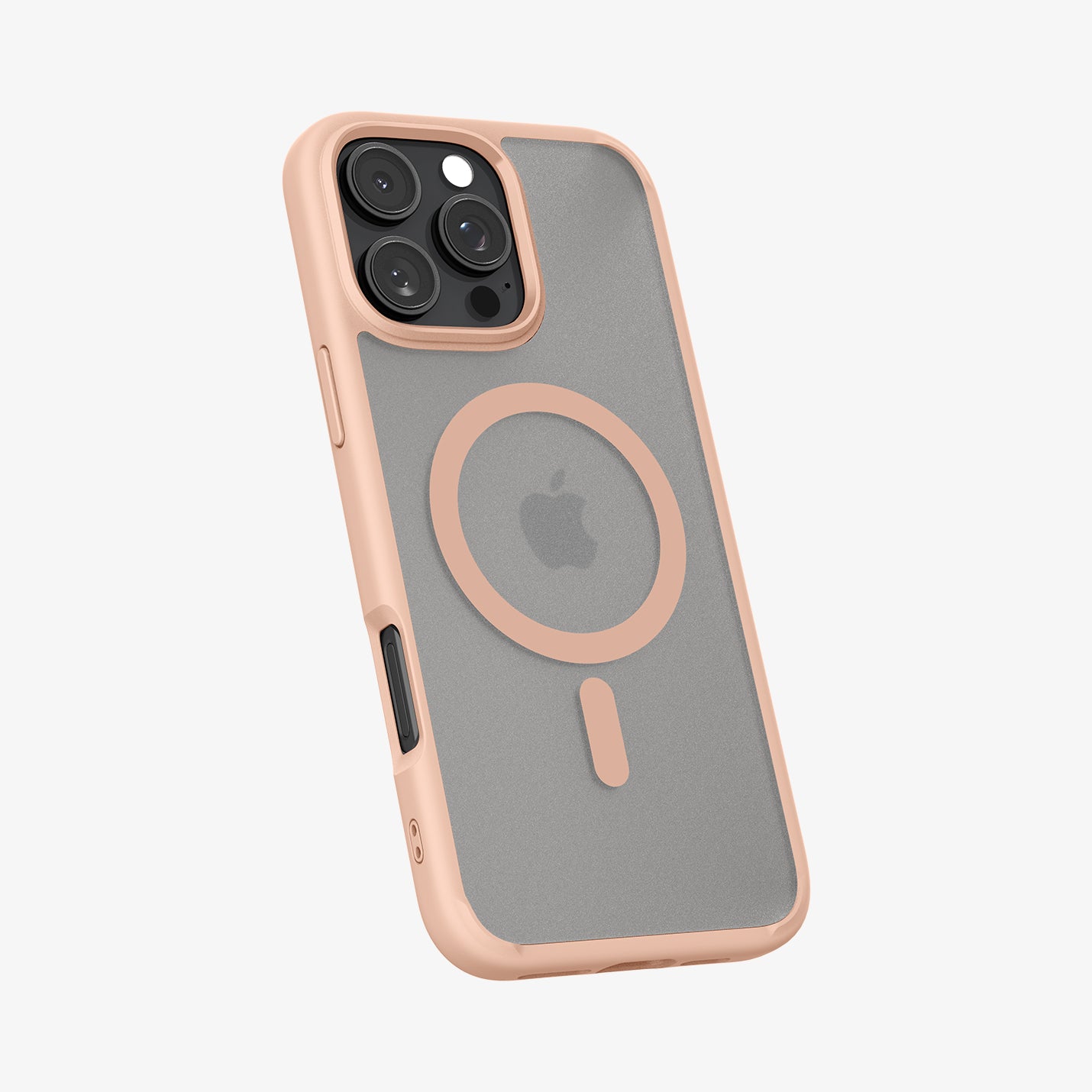ACS08694 - iPhone 16 Pro Case Ultra Hybrid (MagFit) in Frost Rose Titanium showing the back, side and partial bottom