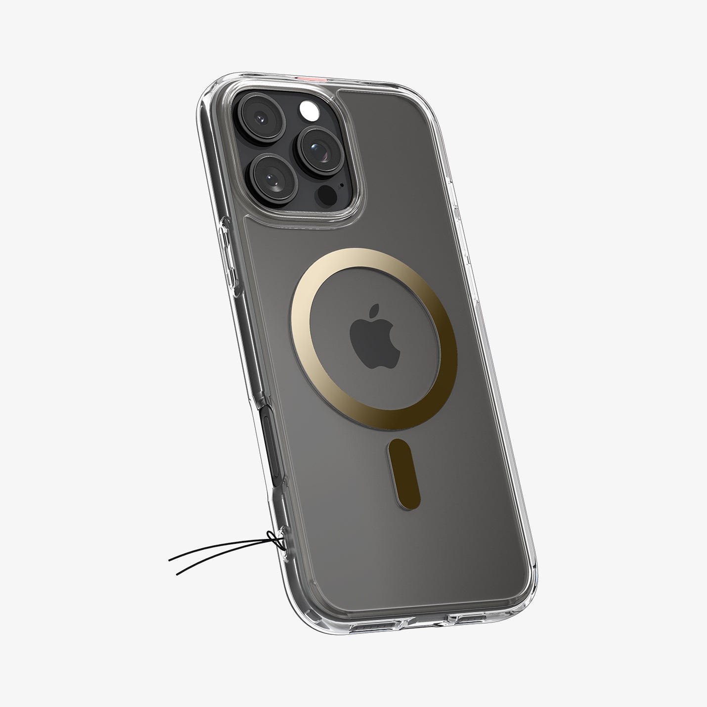 ACS08132 - iPhone 16 Pro Case Ultra Hybrid (MagFit) in Gold showing the back, side and partial bottom