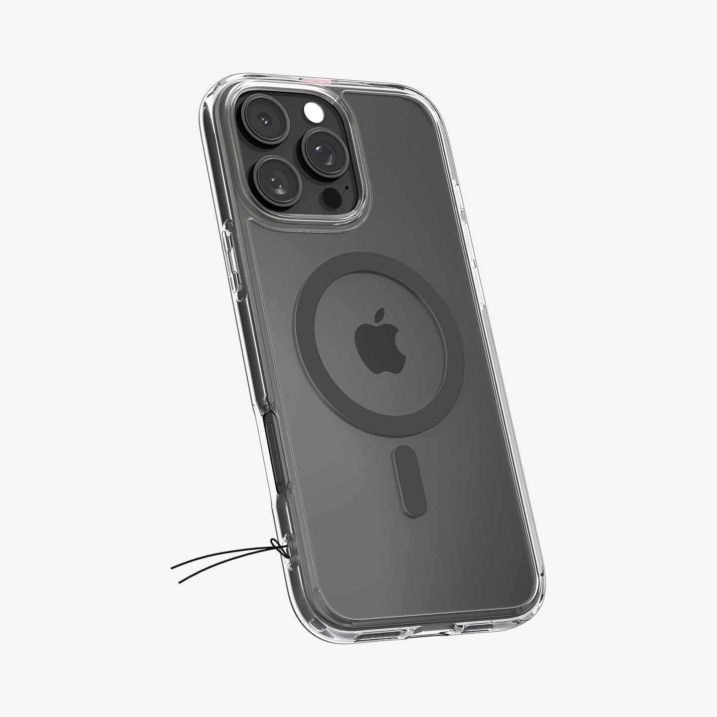 ACS08130 - iPhone 16 Pro Case Ultra Hybrid (MagFit) in Graphite showing the back, side and partial bottom